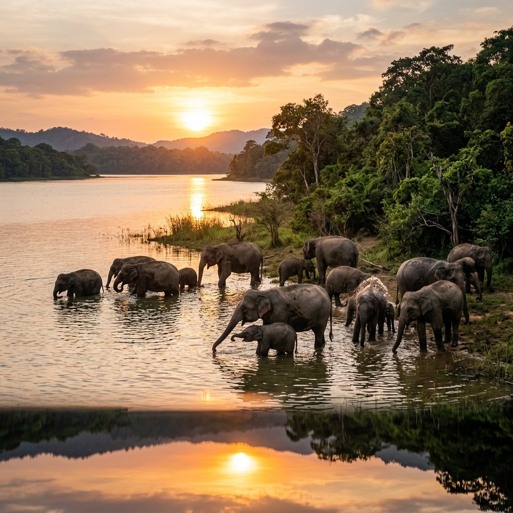 Elephants at Thirappane